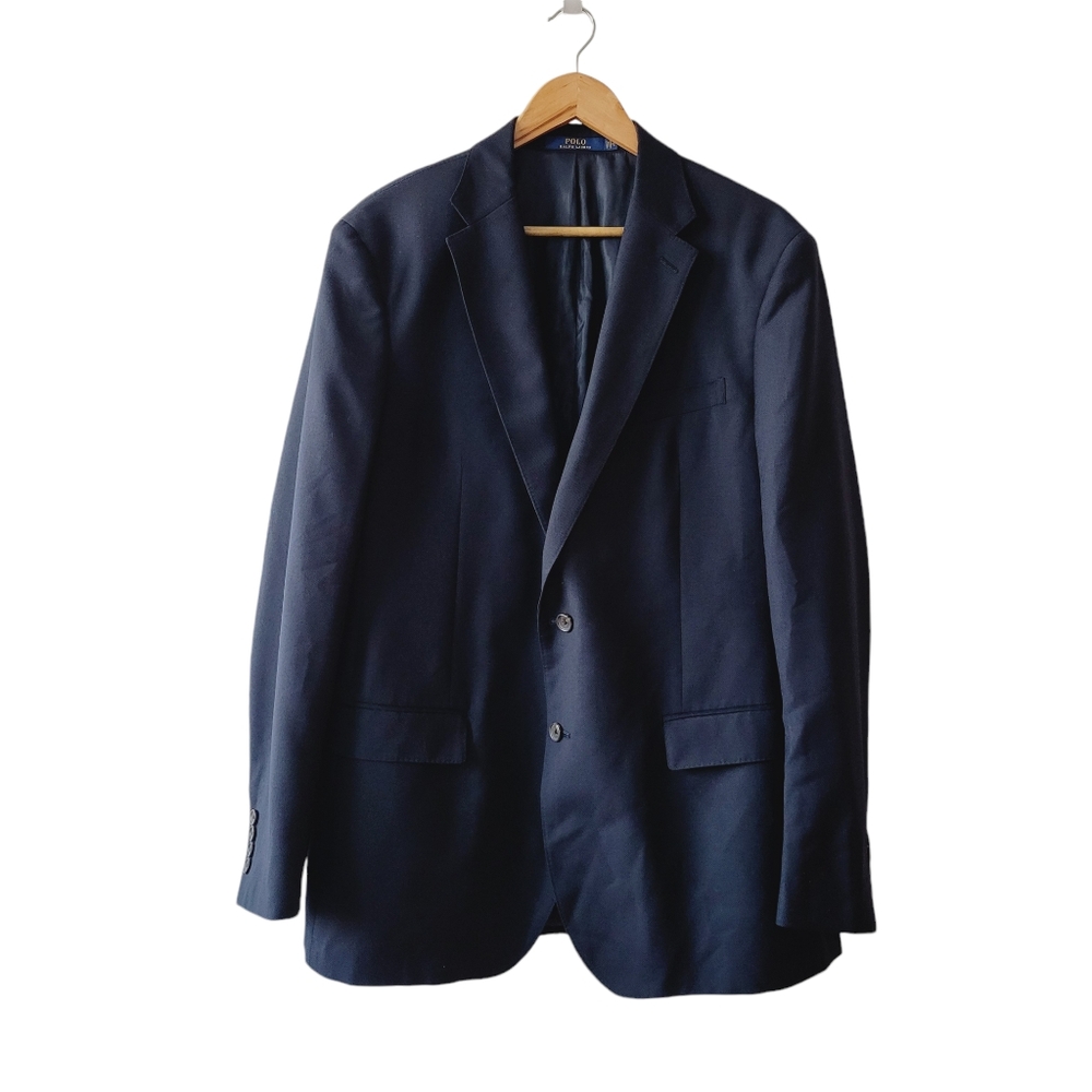 Polo by Ralph Lauren Navy Blue Sport Coat Blazer Mens size 44L